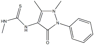 N-(1,5-dimethyl-3-oxo-2-phenyl-2,3-dihydro-1H-pyrazol-4-yl)-N'-methylthiourea Struktur