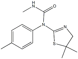 N-(5,5-dimethyl-4,5-dihydro-1,3-thiazol-2-yl)-N'-methyl-N-(4-methylphenyl)urea Struktur