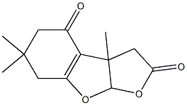 3a,6,6-trimethyl-3a,6,7,8a-tetrahydrofuro[2,3-b][1]benzofuran-2,4(3H,5H)-dione Struktur