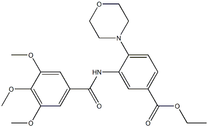 ethyl 4-morpholino-3-[(3,4,5-trimethoxybenzoyl)amino]benzoate Struktur