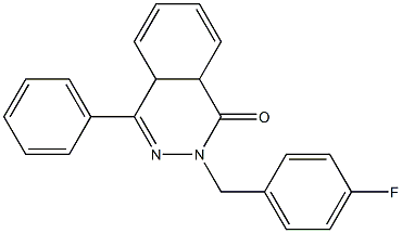 2-(4-fluorobenzyl)-4-phenyl-4a,8a-dihydro-1(2H)-phthalazinone Struktur