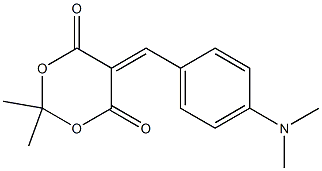 5-[4-(dimethylamino)benzylidene]-2,2-dimethyl-1,3-dioxane-4,6-dione Struktur