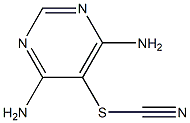 4,6-diaminopyrimidin-5-yl thiocyanate Struktur