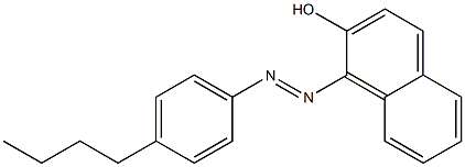 1-[2-(4-butylphenyl)diaz-1-enyl]-2-naphthol Struktur