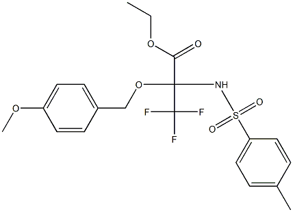 ethyl 3,3,3-trifluoro-2-[(4-methoxybenzyl)oxy]-2-{[(4-methylphenyl)sulfonyl]amino}propanoate Struktur