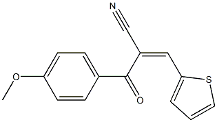 2-(4-methoxybenzoyl)-3-(2-thienyl)acrylonitrile Struktur