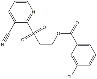 2-[(3-cyano-2-pyridyl)sulfonyl]ethyl 3-chlorobenzoate Struktur