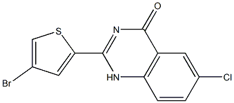 2-(4-bromo-2-thienyl)-6-chloro-1,4-dihydroquinazolin-4-one Struktur