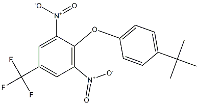 2-[4-(tert-butyl)phenoxy]-1,3-dinitro-5-(trifluoromethyl)benzene Struktur