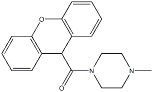 (4-methylpiperazino)(9H-xanthen-9-yl)methanone Struktur