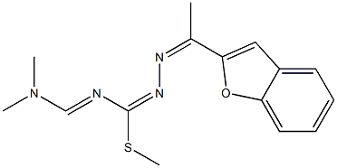 methyl N-(1-benzo[b]furan-2-ylethylidene)-{[(dimethylamino)methylidene]amino}methanehydrazonothioate Struktur