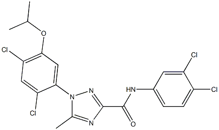 1-(2,4-dichloro-5-isopropoxyphenyl)-N-(3,4-dichlorophenyl)-5-methyl-1H-1,2,4-triazole-3-carboxamide Struktur