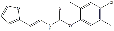 4-chloro-2,5-dimethylphenyl {[2-(2-furyl)vinyl]amino}methanethioate Struktur