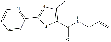 N-allyl-4-methyl-2-(2-pyridinyl)-1,3-thiazole-5-carboxamide Struktur