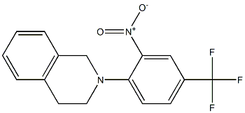 2-[2-nitro-4-(trifluoromethyl)phenyl]-1,2,3,4-tetrahydroisoquinoline Struktur