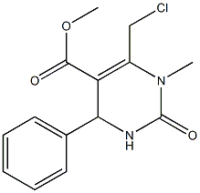 methyl 6-(chloromethyl)-1-methyl-2-oxo-4-phenyl-1,2,3,4-tetrahydropyrimidine-5-carboxylate Struktur