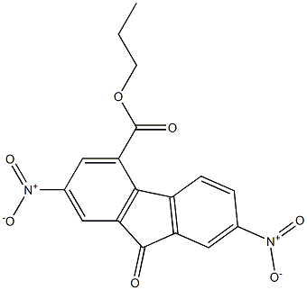 propyl 2,7-dinitro-9-oxo-9H-fluorene-4-carboxylate Struktur