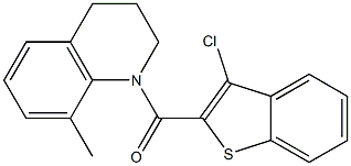 (3-chlorobenzo[b]thiophen-2-yl)(8-methyl-1,2,3,4-tetrahydroquinolin-1-yl)methanone Struktur