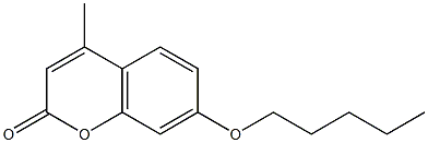 4-methyl-7-(pentyloxy)-2H-chromen-2-one Struktur