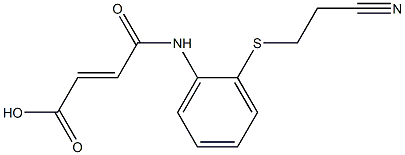 4-{2-[(2-cyanoethyl)thio]anilino}-4-oxobut-2-enoic acid Struktur