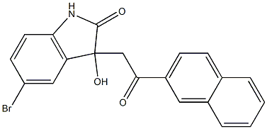 5-bromo-3-hydroxy-3-[2-(2-naphthyl)-2-oxoethyl]indolin-2-one Struktur