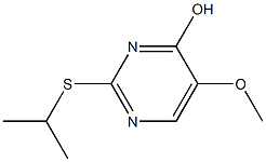 2-(isopropylsulfanyl)-5-methoxy-4-pyrimidinol Struktur