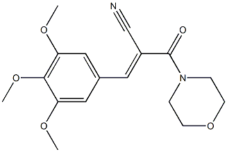 2-(morpholinocarbonyl)-3-(3,4,5-trimethoxyphenyl)acrylonitrile Struktur