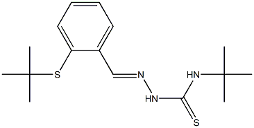 N1-(tert-butyl)-2-[2-(tert-butylthio)benzylidene]hydrazine-1-carbothioamide Struktur