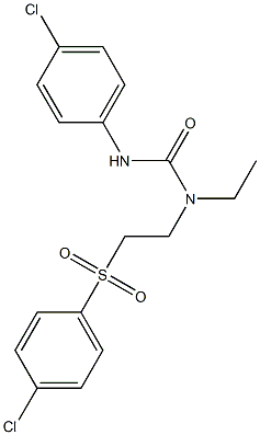 N'-(4-chlorophenyl)-N-{2-[(4-chlorophenyl)sulfonyl]ethyl}-N-ethylurea Struktur