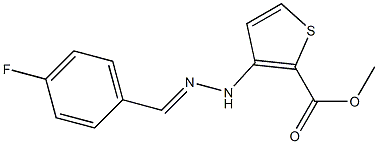 methyl 3-[2-(4-fluorobenzylidene)hydrazino]thiophene-2-carboxylate Struktur