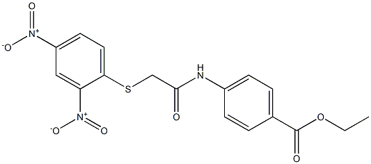 ethyl 4-({2-[(2,4-dinitrophenyl)thio]acetyl}amino)benzoate Struktur