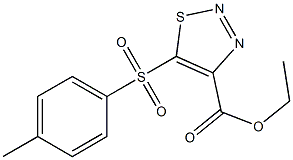 ethyl 5-[(4-methylphenyl)sulfonyl]-1,2,3-thiadiazole-4-carboxylate Struktur