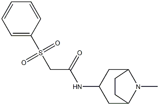 N-(8-methyl-8-azabicyclo[3.2.1]oct-3-yl)-2-(phenylsulfonyl)acetamide Struktur