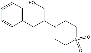 4-(1-benzyl-2-hydroxyethyl)-1lambda~6~,4-thiazinane-1,1-dione Struktur