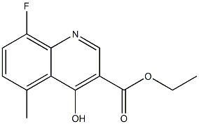 ethyl 8-fluoro-4-hydroxy-5-methyl-3-quinolinecarboxylate Struktur