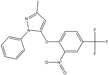 3-methyl-5-[2-nitro-4-(trifluoromethyl)phenoxy]-1-phenyl-1H-pyrazole Struktur