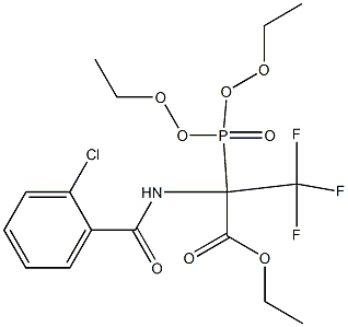 ethyl 2-[(2-chlorobenzoyl)amino]-2-(diethoxyphosphoryl)-3,3,3-trifluoropropanoate Struktur