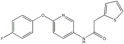 N1-[6-(4-fluorophenoxy)-3-pyridyl]-2-(2-thienyl)acetamide Struktur