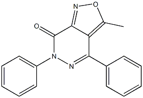 3-methyl-4,6-diphenyl-6,7-dihydroisoxazolo[3,4-d]pyridazin-7-one Struktur