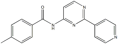 4-methyl-N-[2-(4-pyridinyl)-4-pyrimidinyl]benzenecarboxamide Struktur