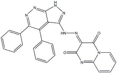 3-[2-(4,5-diphenyl-1H-pyrazolo[3,4-c]pyridazin-3-yl)hydrazono]-3,4-dihydro-2H-pyrido[1,2-a]pyrimidine-2,4-dione Struktur