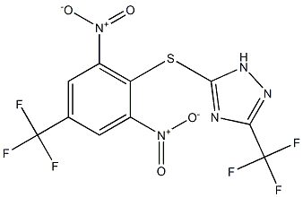 5-{[2,6-dinitro-4-(trifluoromethyl)phenyl]thio}-3-(trifluoromethyl)-1H-1,2,4-triazole Struktur