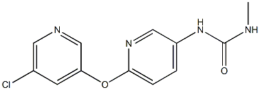 N-{6-[(5-chloro-3-pyridyl)oxy]-3-pyridyl}-N'-methylurea Struktur