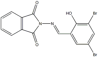 2-[(3,5-dibromo-2-hydroxybenzylidene)amino]isoindoline-1,3-dione Struktur