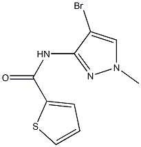 N2-(4-bromo-1-methyl-1H-pyrazol-3-yl)thiophene-2-carboxamide Struktur