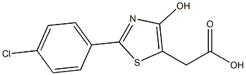 2-[2-(4-chlorophenyl)-4-hydroxy-1,3-thiazol-5-yl]acetic acid Struktur