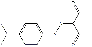 3-[2-(4-isopropylphenyl)hydrazono]pentane-2,4-dione Struktur