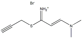 [3-(dimethylamino)-1-(prop-2-ynylthio)prop-2-enylidene]ammonium bromide Struktur