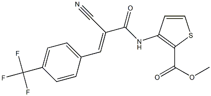 methyl 3-({2-cyano-3-[4-(trifluoromethyl)phenyl]acryloyl}amino)thiophene-2- carboxylate Struktur