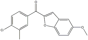 (4-chloro-3-methylphenyl)(5-methoxybenzo[b]furan-2-yl)methanone Struktur